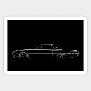 1962 Ford Thunderbird - profile stencil, white Magnet